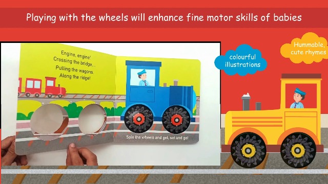 Board Book: Fire Engine Wheel Book - Wheel books for kids - Board Book for Children Age 1-3 Years (Board book)