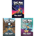 DOG MAN #09: GRIME & PUNISHMENT+Dog Man: For Whom the Ball Rolls: (Dog Man #7)+Dog Man: Fetch-22: From the Creator of Captain Underpants (Dog Man #8)(Set of 3 Books) (Product Bundle)