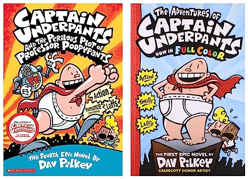 The Adventures of Captain Underpants Dav Pilkey & CAPTAIN UNDERPANTS #04: THE PERILOUS PLOT OF PROFESSOR POOPYPANTS (Product Bundle)