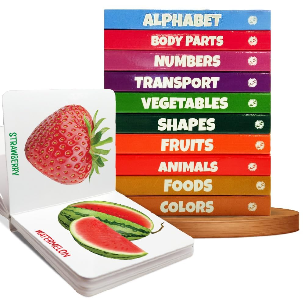 My First Library Set of 10 Board Books for Kids, Early Learning Book for Babies & Toddlers, Alphabets, Body Parts, Numbers, 1-3 Years (Kids' First Library Box Set) (Board book)