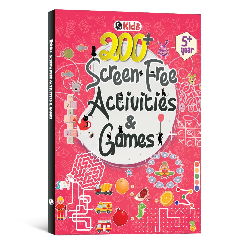 200+ Screen-Free Activities & Games Book For Kids 5+ Years Old | Mazes & Puzzles, Word Games, Crosswords, Patterns & Shapes, Logical Reasoning, Fun Brain Teasing Educational Activity Book For Toddlers (Paperback)