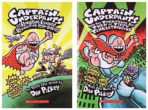 Captain Underpants and the Revolting Revenge of the Radioactive Robo - Boxers Dave Pilkey & Captain Underpants and the Terrifying Re - Turn of Tippy Tinkletrousers Dave Pilkey (Product Bundle)