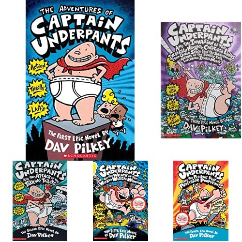 Captain Underpants 1 To 5 ( Set of 5 Books ) (Product Bundle)