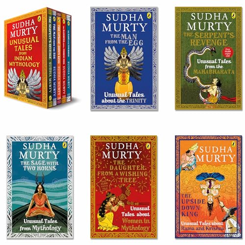 Unusual Tales from Indian Mythology | Sudha Murty’s Bestselling Series | Set of 5 Books | Stories from Mahabharata, Ramayana, & Mythical Characters | Ages 9+ (Spiral-bound)