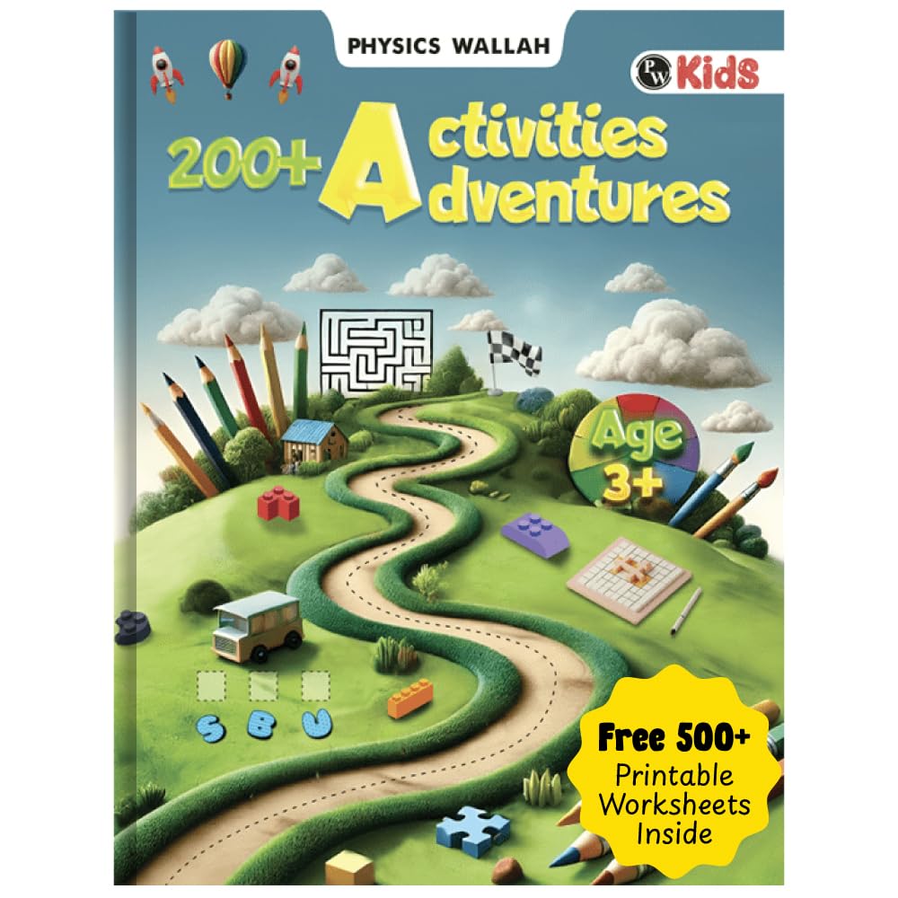 200+ Adventure Activity Book for Kids, Early Learning Educational Book with 500+ Free Worksheets & Parenting Tips, Brain Booster Books for Kids 3 - 4 Years (Paperback)