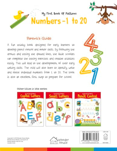 My First Book of Patterns: Numbers 1 to 20 – Write and Practice Line Patterns and Numbers 1–20 | Pre-Writing and Number Tracing Workbook for Kids Ages 3–5 | 2+ Hours of Early Math Fun (Paperback)
