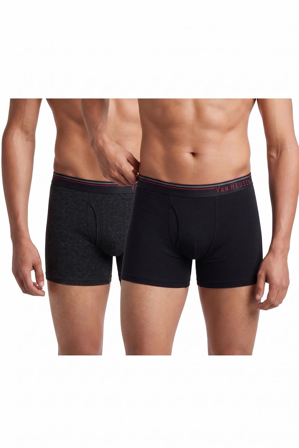 Van Heusen Men’s Cotton Boxer Briefs Pack of 2 | Long Trunk | No ride-up | Super Combed Cotton for softness | Open Front Fly | Moisture‑Wicking | Sweat Absorbant | All‑Day Fresh Technology | Long Last (₹500.00 with 18 percent savings)