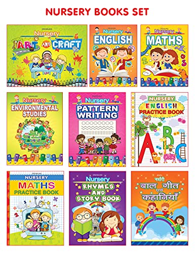 My Complete Kit of Nursery Books Pack - A Set of 9 Books| Preschool Books for Children Age 2 -5 Years | Art & Craft, English, Maths, Environmental ... ... Kahaniyan [Paperback] Dreamland Publications (Product Bundle)