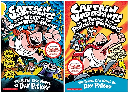 The Fifth Epic Novel: 5 (Captain Underpants) & The Perilous Plot of Professo: 4 (Captain Underpants) (Product Bundle)