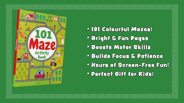 101 Maze Activity Book: Fun & Challenging Mazes for Kids Boost Critical Thinking, Problem-Solving & Motor Skills | Ages 4–8 | Over 100 Engaging Maze Challenges | 3 Hours of Screen-Free Fun | Perfect f (Hardcover)
