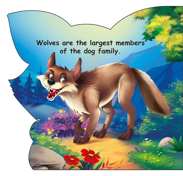 Sawan Presents 'Who Am I' Wolf | Die-Cut Shape Board-Book (Hardcover)