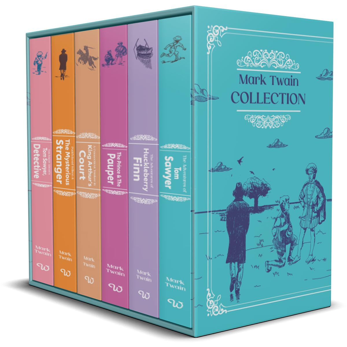 The Mark Twain 6 Book Collection Set(The Adventures of Tom Sawyer, The Prince & The Pauper, The Adventures of Huckleberry Finn)