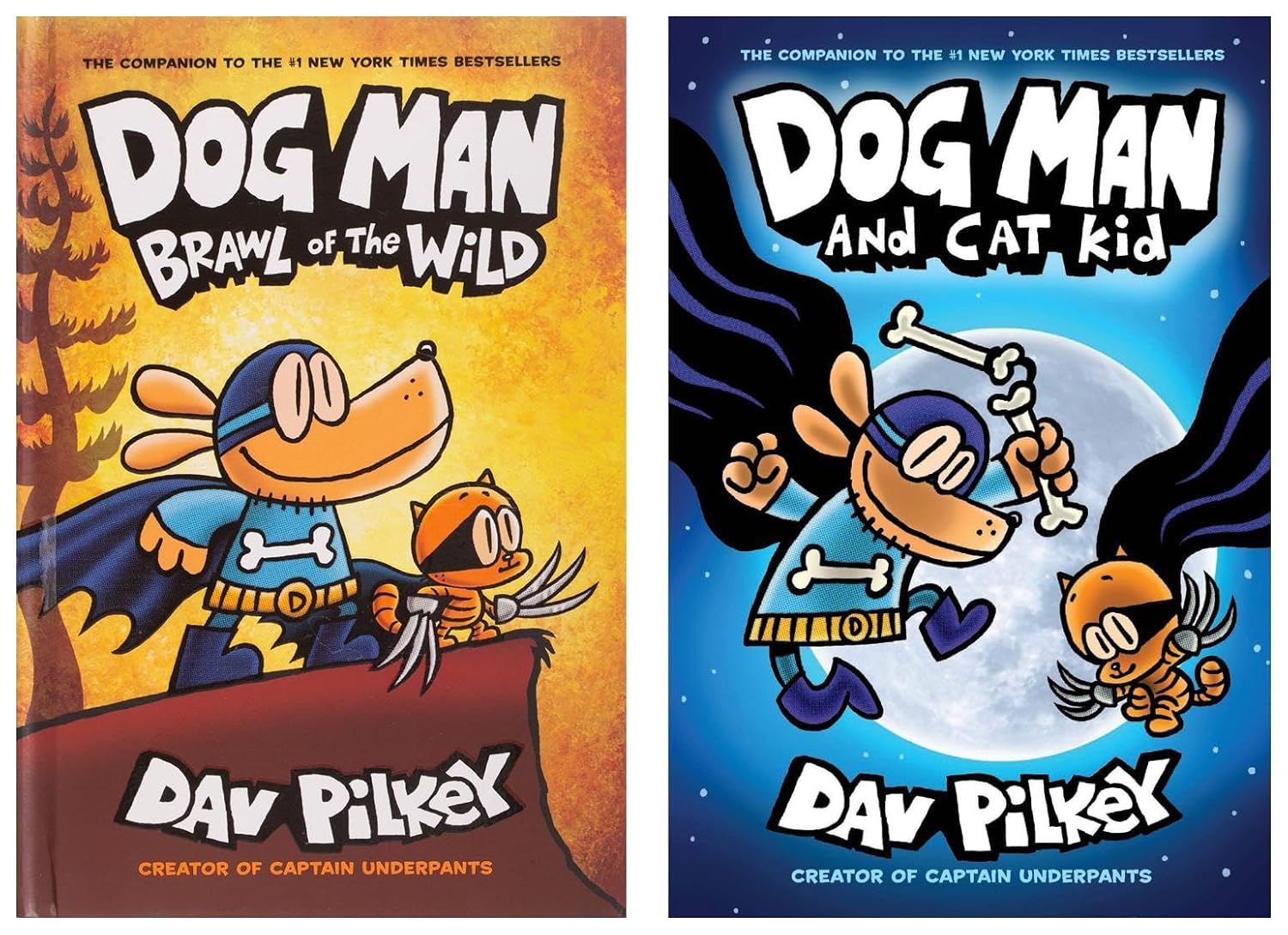 Dog Man #4: Dog Man and Cat Kid: From the Creator of Captain Underpants & Dog Man #06: Brawl of The Wild [Hardcover] Pilkey, Dav (Product Bundle)