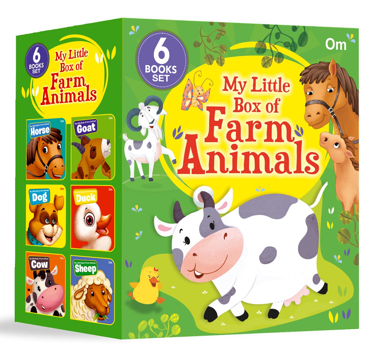 My Little Box of Farm Animals: Early Learning Farm Friends 6 Board Books for Kids | Includes Duck, Dog, Goat, Sheep, Cow & Horse | Bright Pictures | Perfect Gift Set for Preschoolers (Board book)