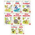 Let's Color: Copy Color Art Pack of 8 Books (Transport, Professions, Pets, Fish, Insects, Robots, Mandalas and Sports) - 3 years to 8 years (Hardcover)