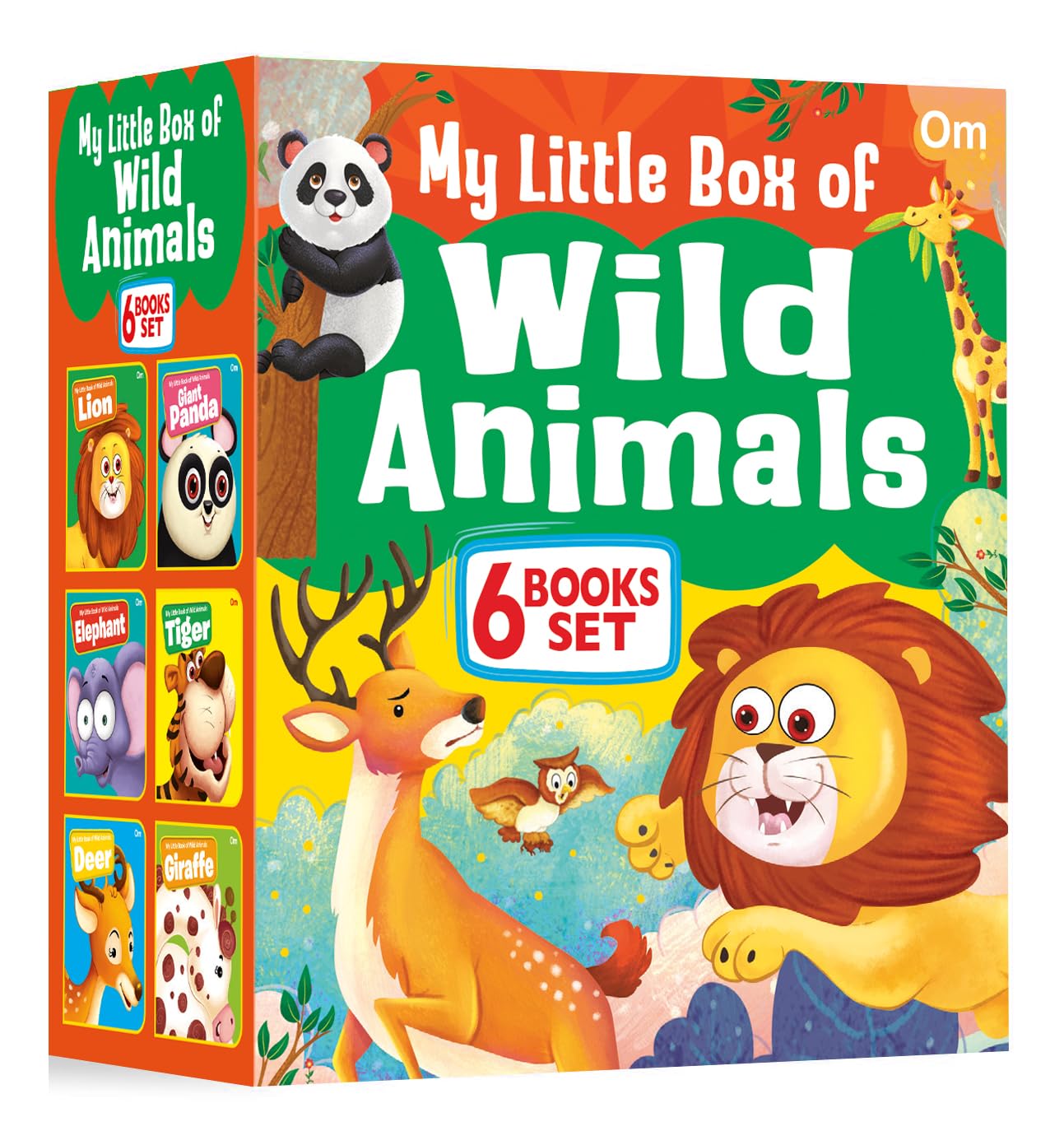 My Little Box of Wild Animals: Early Learning Jungle Friends 6 Board Books for Kids | Includes Lion, Panda, Tiger, Elephant, Deer & Giraffe | Bright Pictures | Perfect Gift Set for Preschoolers (Board book)