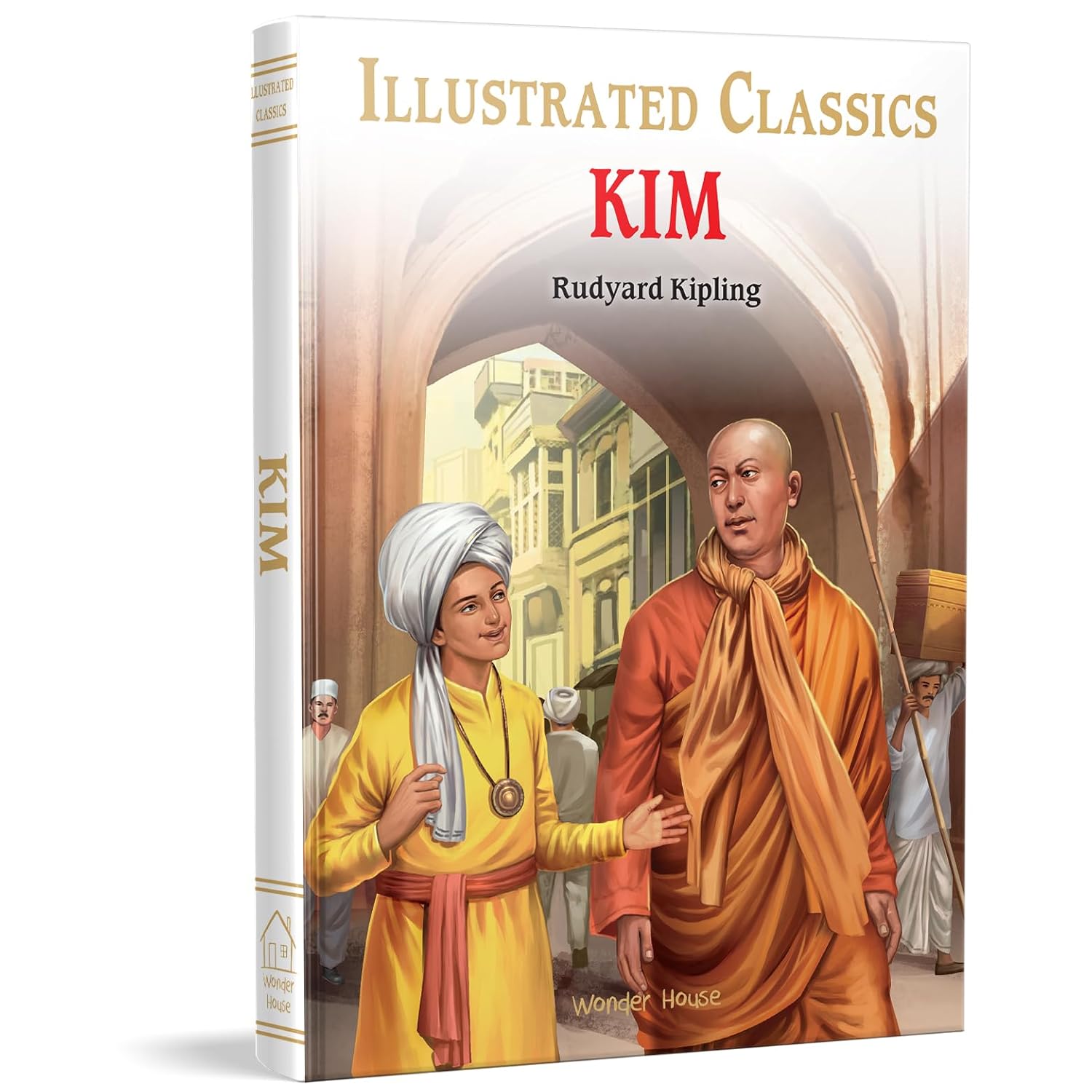 Kim : Illustrated Abridged Children Classics English Novel with Review Questions (Hardcover)