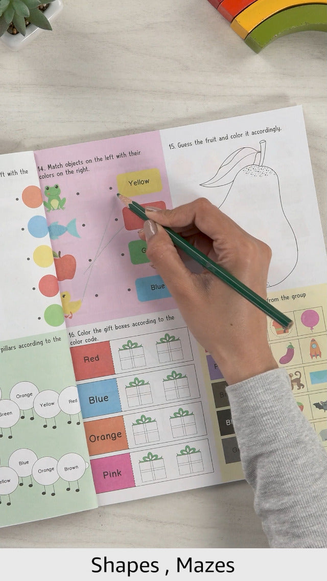 201 Brain Booster Activity Book - Fun Activities and Exercises For Children | Tracing & Pattern, Colors & Shapes, Maze | Ages 5 and up | 1.5 hours of fun time