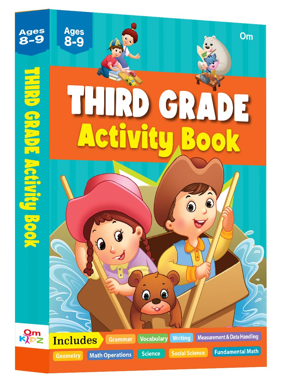 Third Grade Activity Book: 320 Pages of Practice for Ages 8-9 - Grammar, Math Operations, Writing, Social Science, Geometry, Measurement & Data Handling, Vocabulary, Science & more (Paperback)