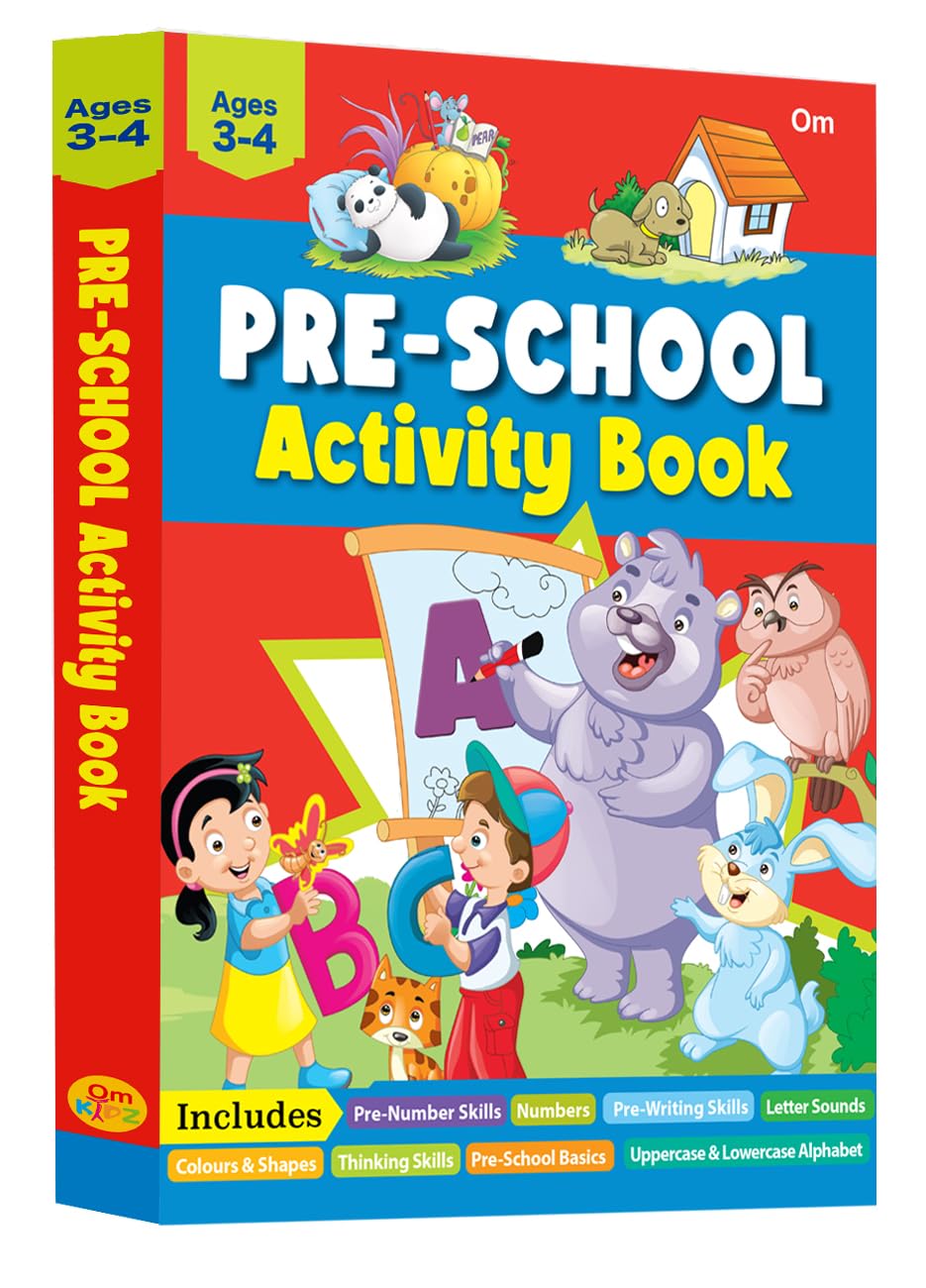 Preschool Activity Book: 320 Pages of Fun Learning Activities for Ages 3-4 – Letters, Alphabets, Numbers, Shapes, Colouring, Puzzles, Tracing & More (Paperback)
