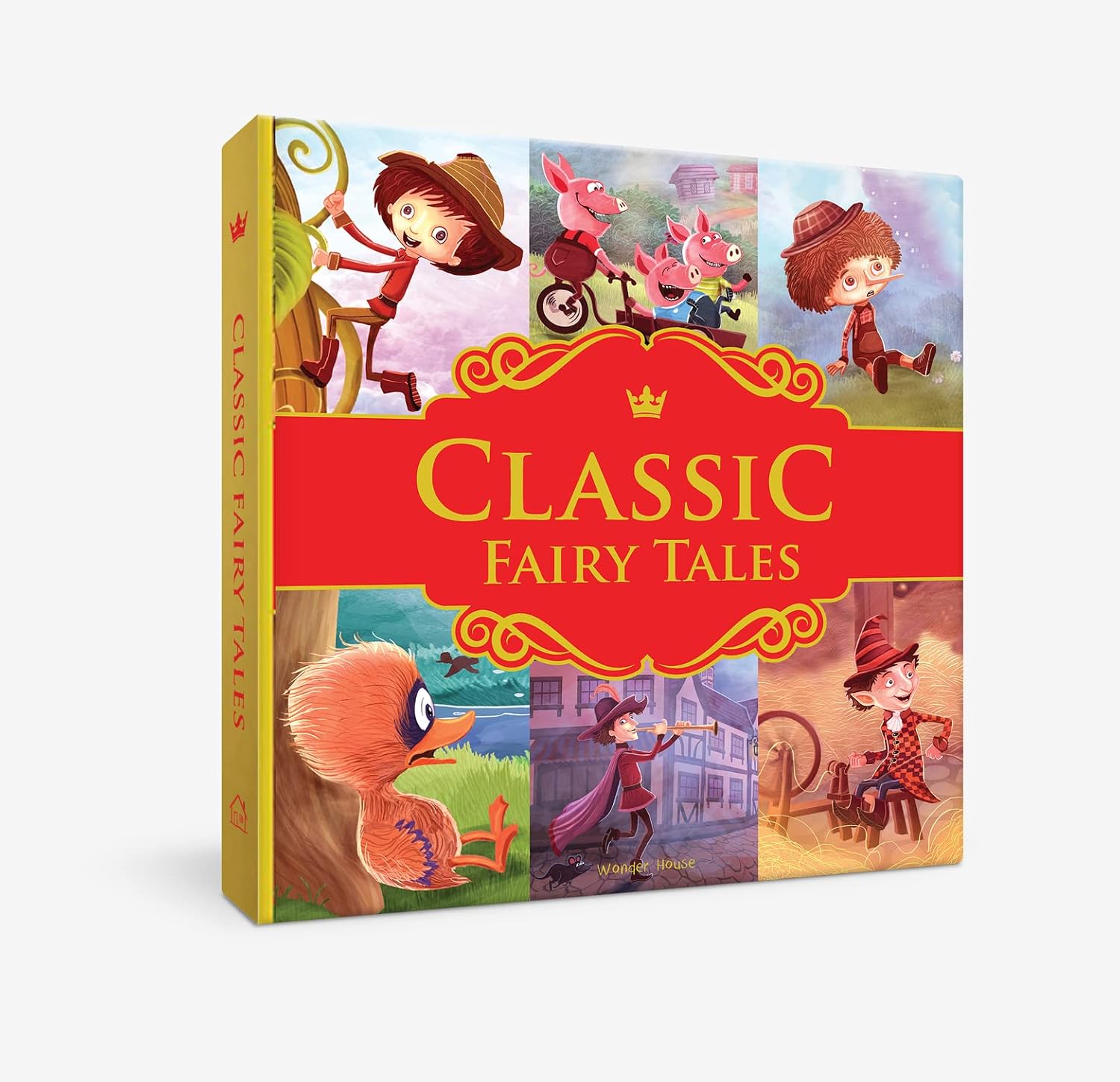 Classic Fairy Tales: Ten Traditional Fairy Tales For Children (Abridged and Retold With Large Font For Easy Reading) 8 Inches X 8 Inches - Hardback (Hardcover)