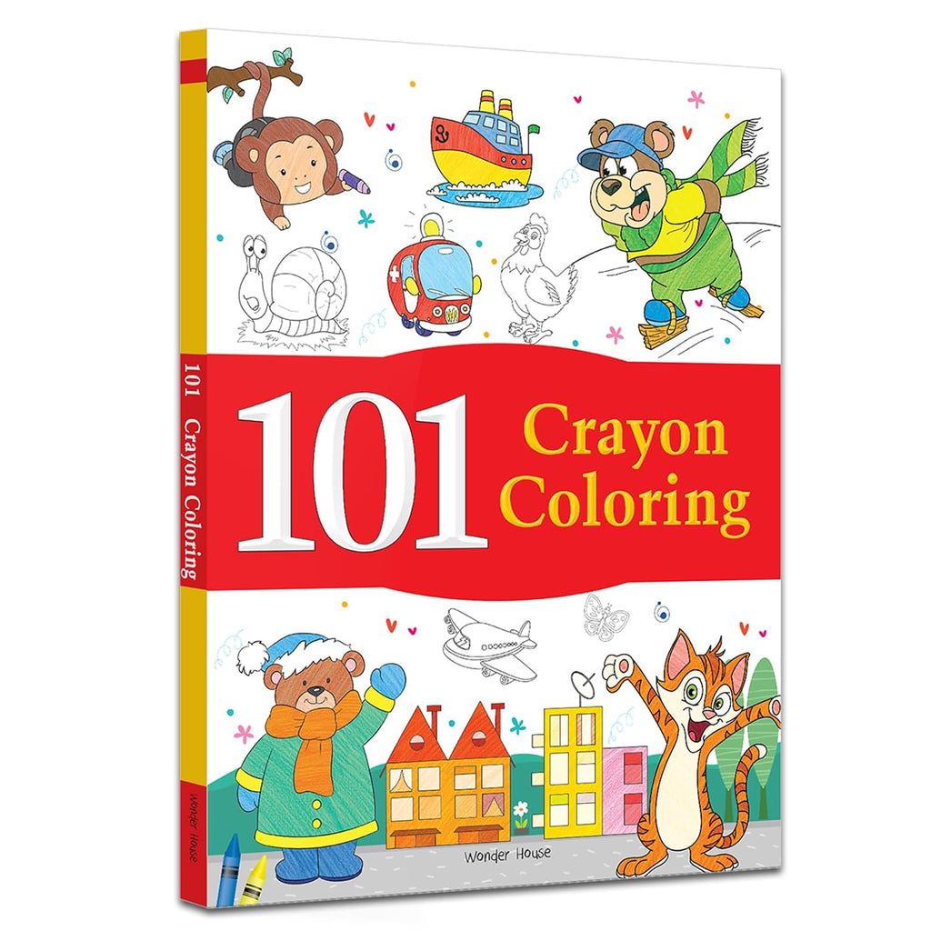 101 Crayon Coloring: Fun Activity Book for Children | Spark Creativity & Motor Skills | Ages 3–6 | Hours of Colorful Learning and Play (Hardcover)