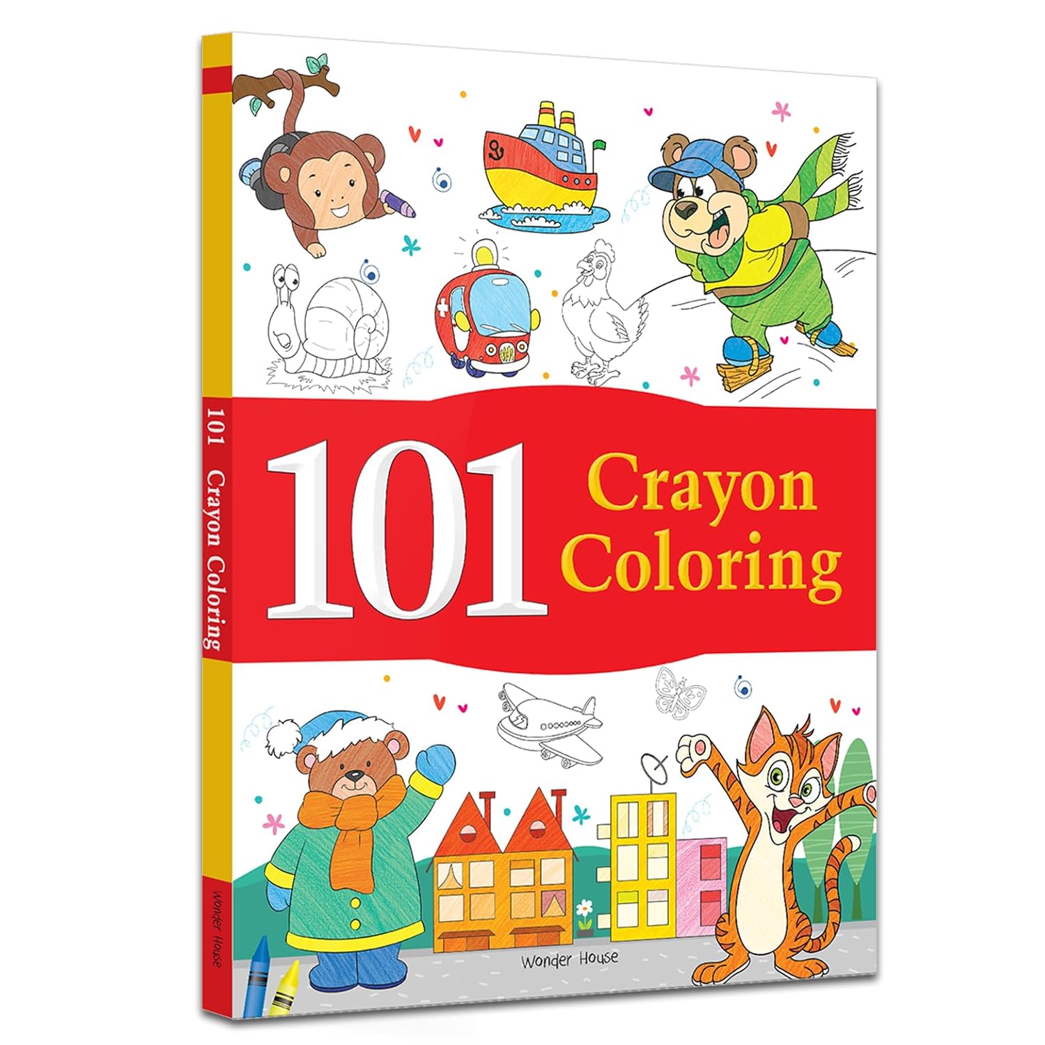 101 Crayon Coloring: Fun Activity Book for Children | Spark Creativity & Motor Skills | Ages 3–6 | Hours of Colorful Learning and Play (Hardcover)