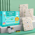 SHNMN 64 Pages Magical Tracing Workbook Set, Hand Writing Pen Control Training Book For Learning To Write The Alphabets & Numbers, Preschool Educational Reusable Learning Book For Kids (1) (Workbook)