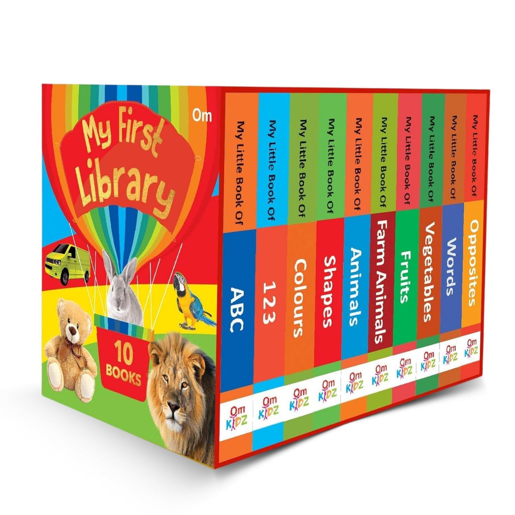 My First Library: Box Set of 10 Board Books for Children | My Little Book of Early Learning for Kids | Learn ABCs, Numbers, Words, Colours & More | Kids Amazing Picture Book | Little Learner’s Library (Board book)
