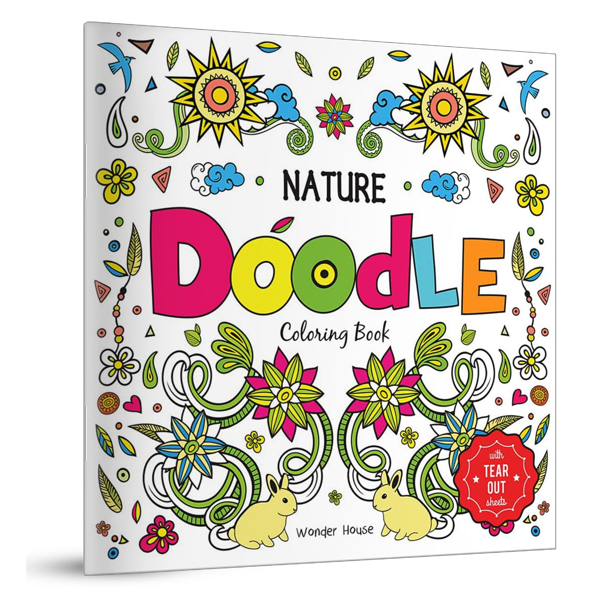 Nature Doodle Coloring Book : Children Coloring Book With Tear Out Sheets (Hardcover)