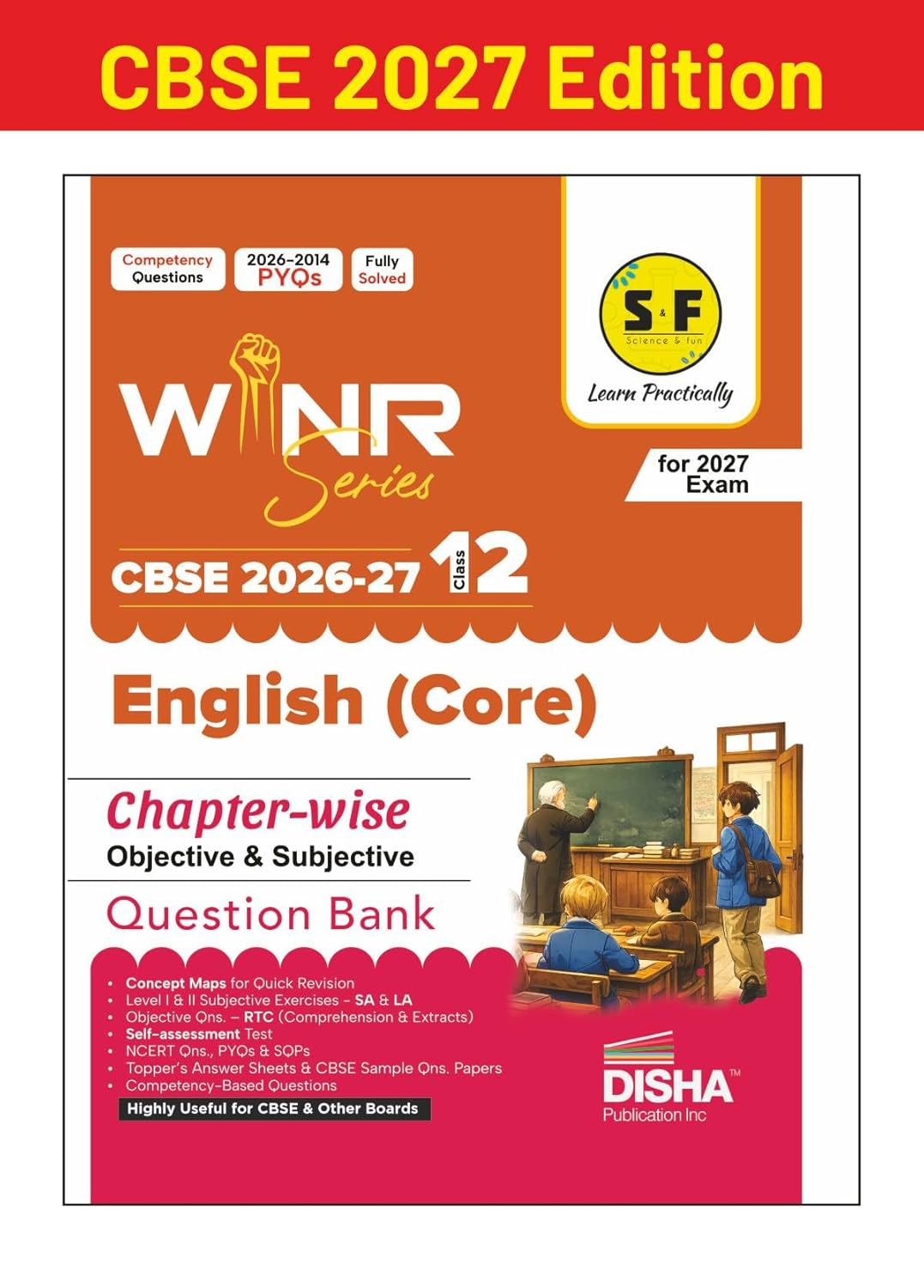 WINR Series CBSE 2026-27 Class 12 English Core Chapter-wise Objective & Subjective Question Bank | One-shot solution for 2027 Exam | NCERT, Exemplar, SQP, Competency & PYQs | Fully Solved (Paperback)