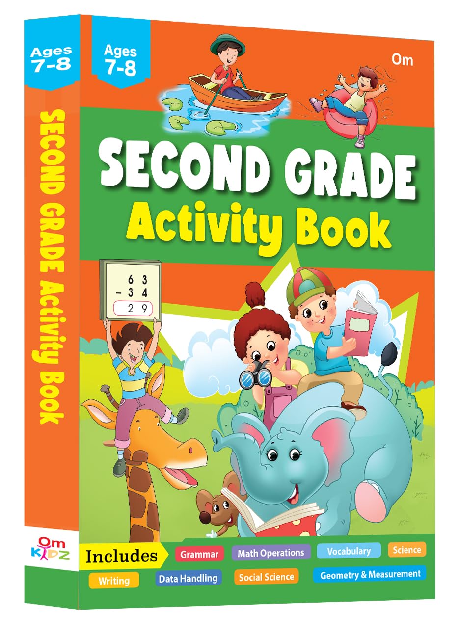 Second Grade Activity Book: 320 Pages of Practice for Ages 7-8 - Grammar, Math Operations, Writing, Social Science, Geometry, Vocabulary, Science & more (Paperback)