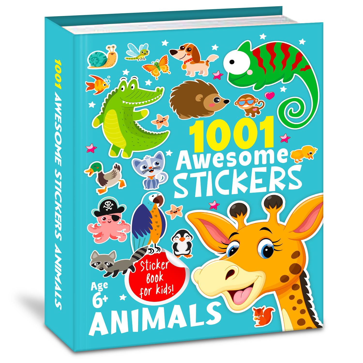 1001 Awsome Stickers - Animals (Paperback)
