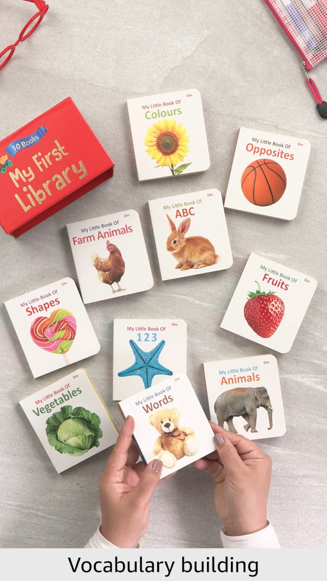 My First Library: Box Set of 10 Board Books for Children | My Little Book of Early Learning for Kids | Learn ABCs, Numbers, Words, Colours & More | Kids Amazing Picture Book | Little Learner’s Library (Board book)