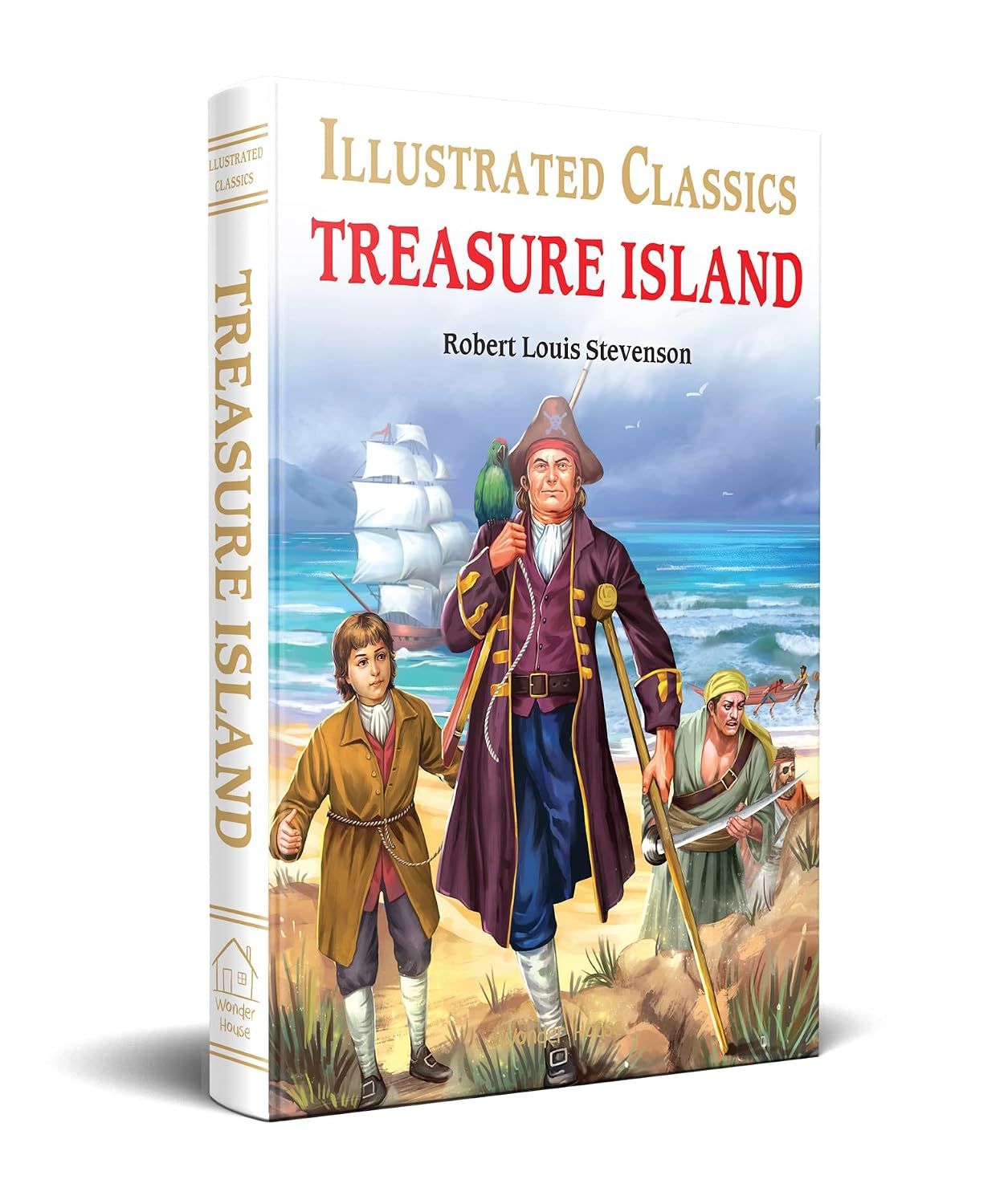 Treasure Island : llustrated Abridged Children Classic English Novel with Review Questions (Hardback) (Hardcover)