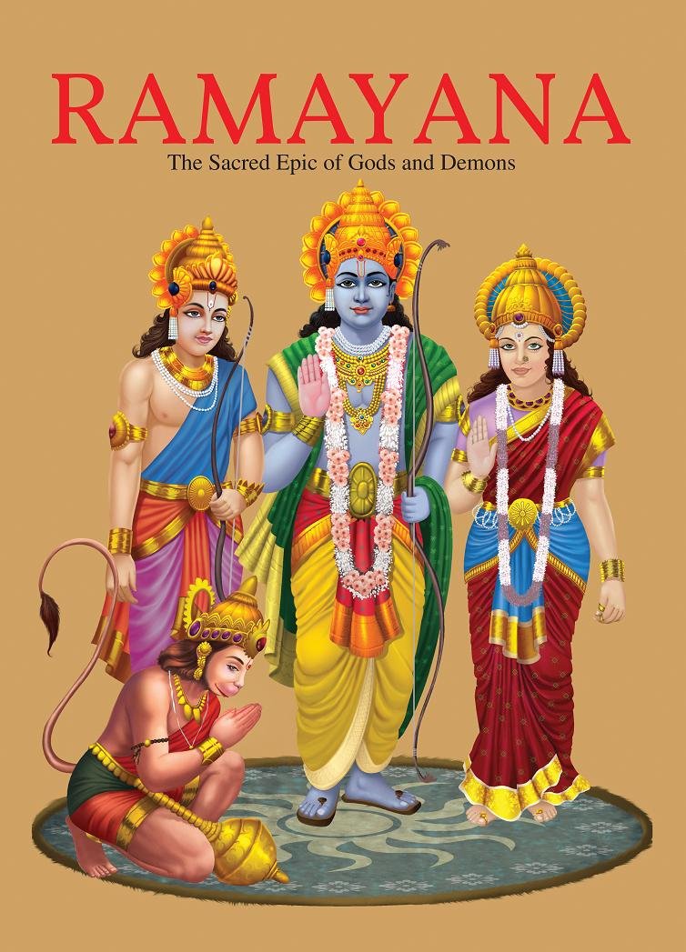 Ramayana: Indian Mythology Storybook for Children - The Epic Story of Rama, Sita & Hanuman | Tales from Hindu Mythology | Tale of Love, Exile & Triumph Over Evil | Story of Lord Rama | Divine Saga | W (Hardcover)