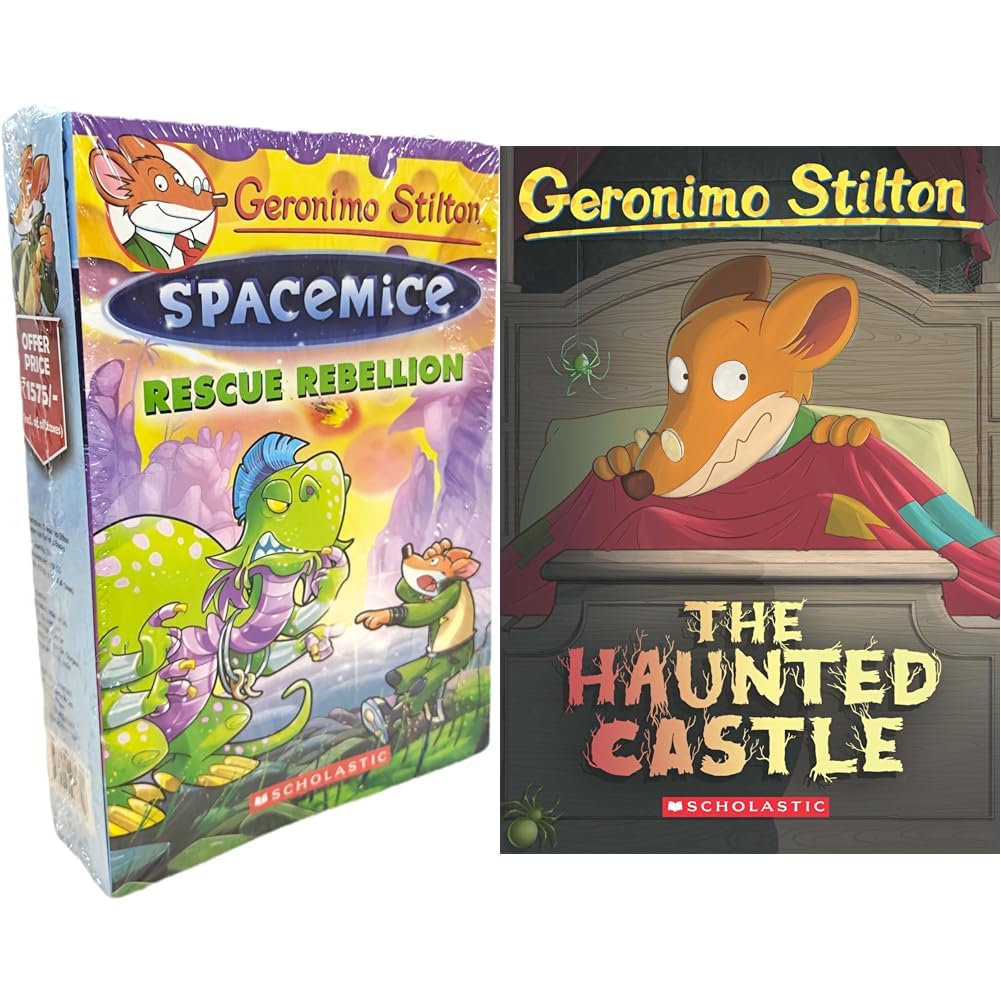 GERONIMO STILTON SPACEMICE SET OF 5 BOOKS-2020 & geronimo stilton # 46 the haunted castle (Product Bundle)
