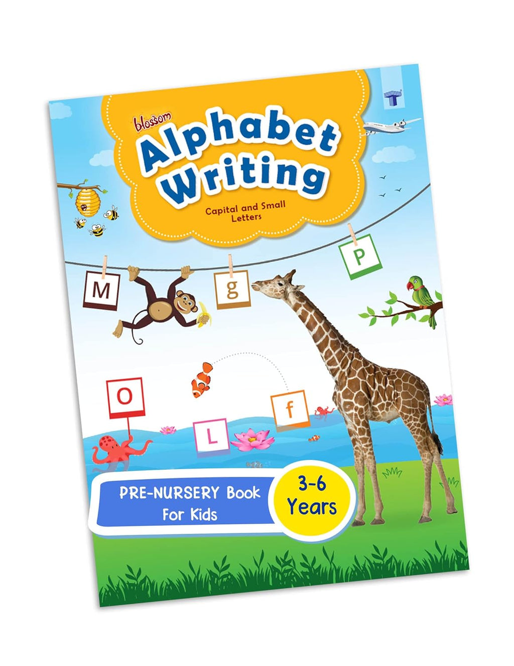 Blossom English Alphabet Writing Book for Kids | 3 to 5 Year Old | ABCD Capital and Small Letter Practice and Activities for Nursery Children | 55 Practice Boxes for each Letter [Paperback] Target Pub (Paperback)