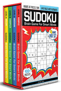 Sudoku - Brain Games For Smart Minds Box Set of 4 Books : Brain Booster Puzzles for Kids, 480 + Fun Games. Combo of Easy, Hard, Killer, Complex Levels. (Paperback)