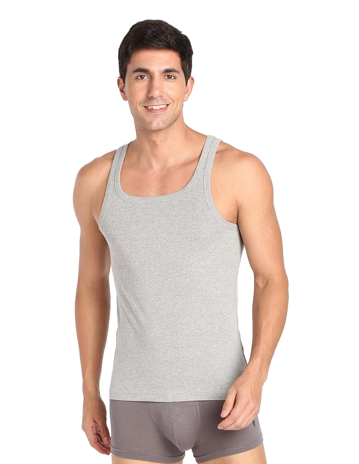 U.S. Polo ASSN. Men's EV006 Pure Cotton Ribbed Vest - Pack of 1 (₹362.00 with 7 percent savings)