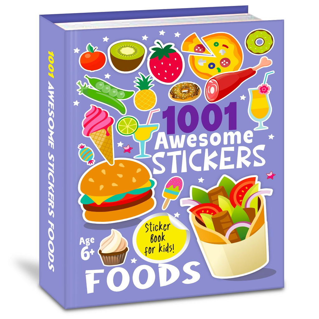 1001 Awesome Stickers Foods Book for Kids | Fun Food Stickers Activity Book | Learning & Creative Play (6+ Years) (Paperback)