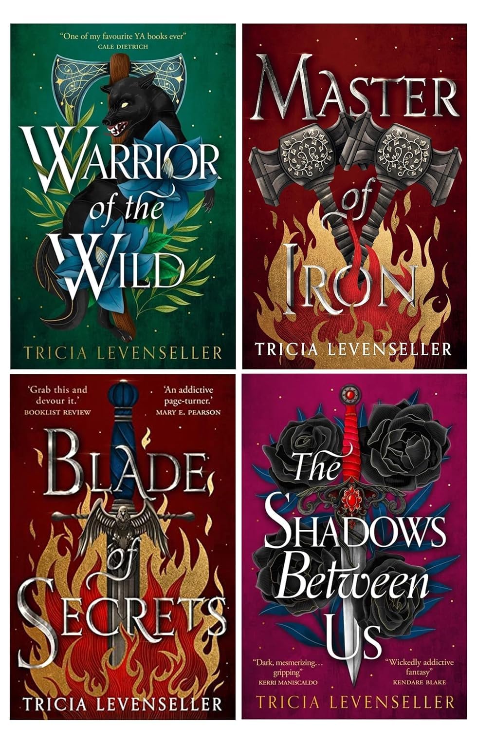 Tricia Levenseller Collection 4 Books Set (Blade of Secrets, Master of Iron, Warrior of the Wild, The Shadows Between Us)