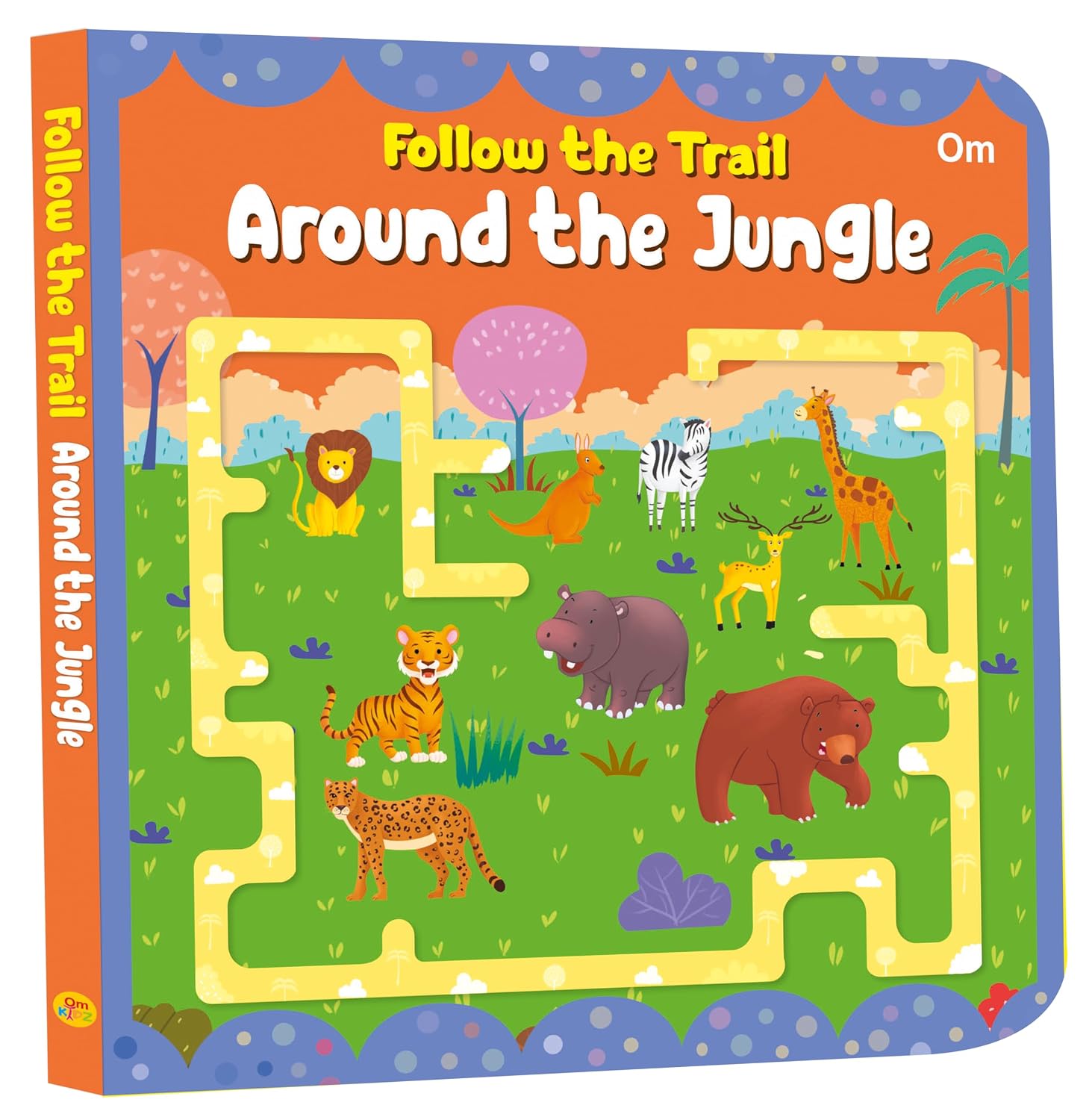 Board Book: Follow the Trail Around the Jungle- Activity Book for Children Age 3-5 Years (Board book)
