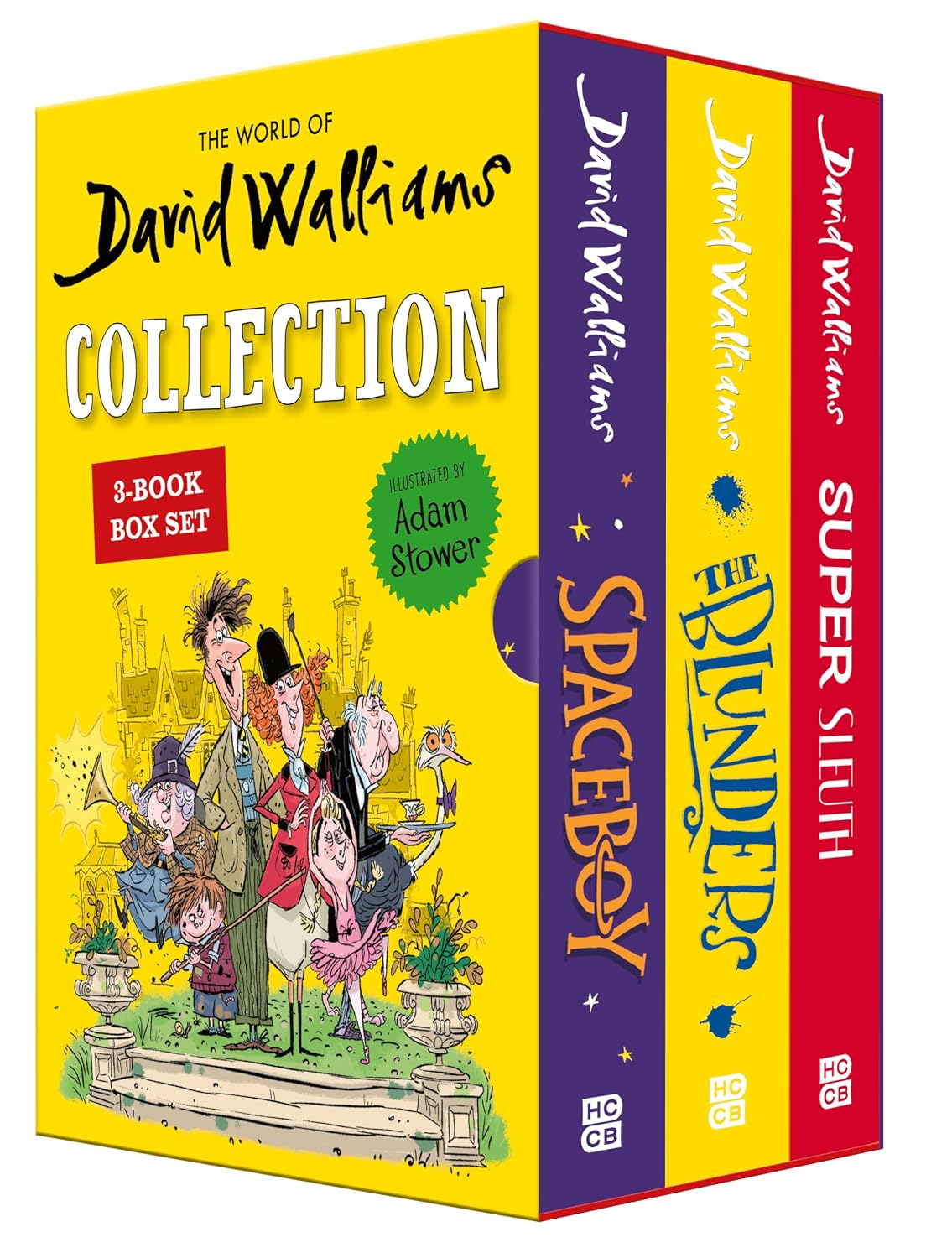 David Walliams a 3 book Boxset: Spaceboy, Blunders, Supersleuth, Three hilarious adventures from best-loved children's author David Walliams – fantastically illustrated throughout by Adam Stower (Paperback)