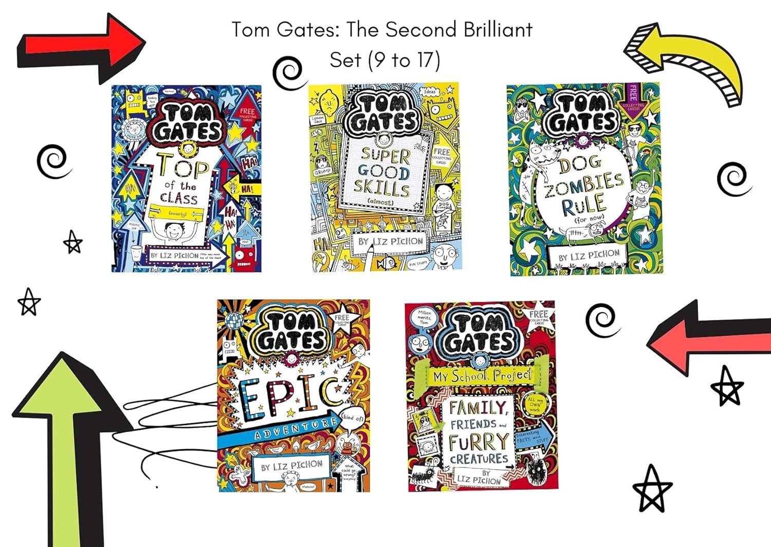 Tom Gates: The Second Brilliant Set (9 to 17) (Product Bundle)