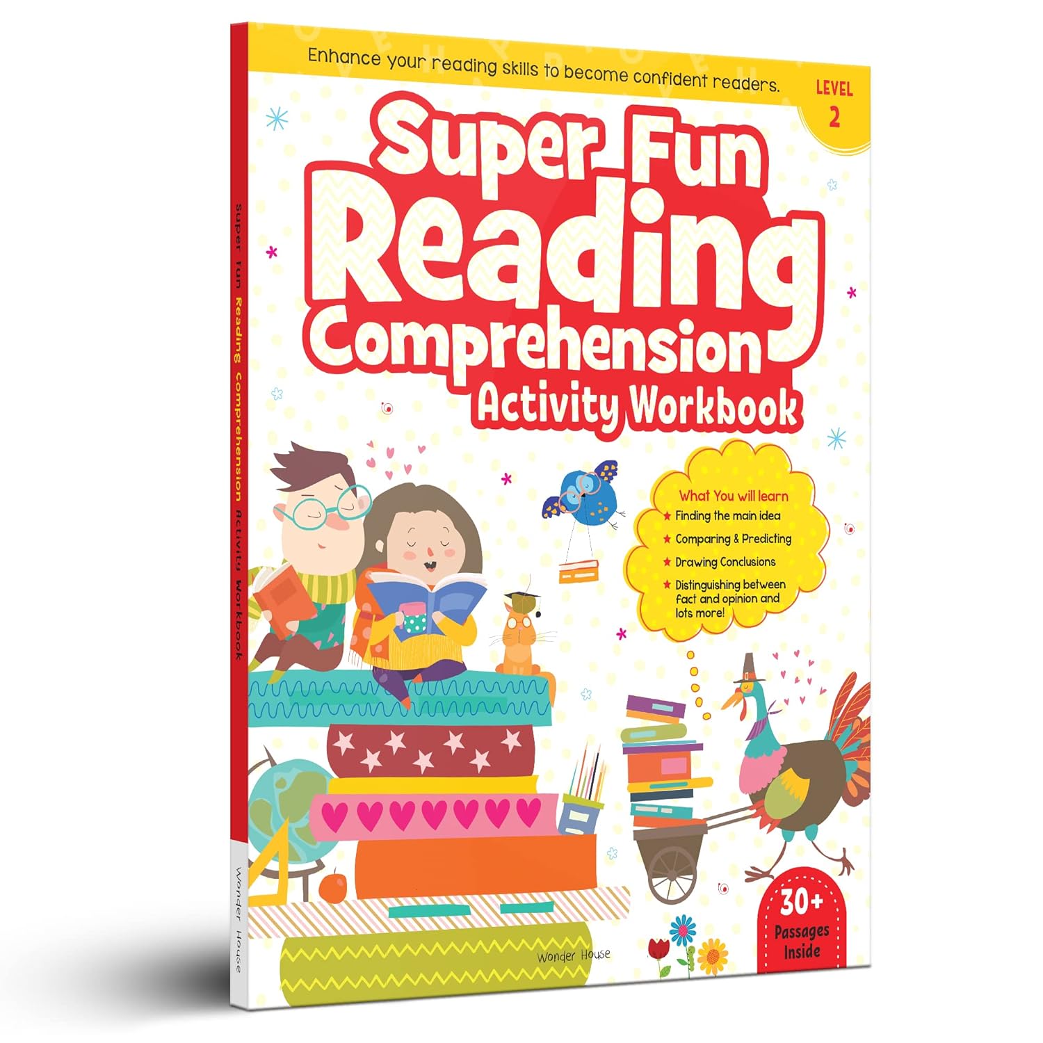 Super Fun Reading Comprehension Workbook: Level 2 | Activity Book for Kids | Ages 7–9 | Strengthen Reading & Thinking Skills with Engaging Passages (Paperback)