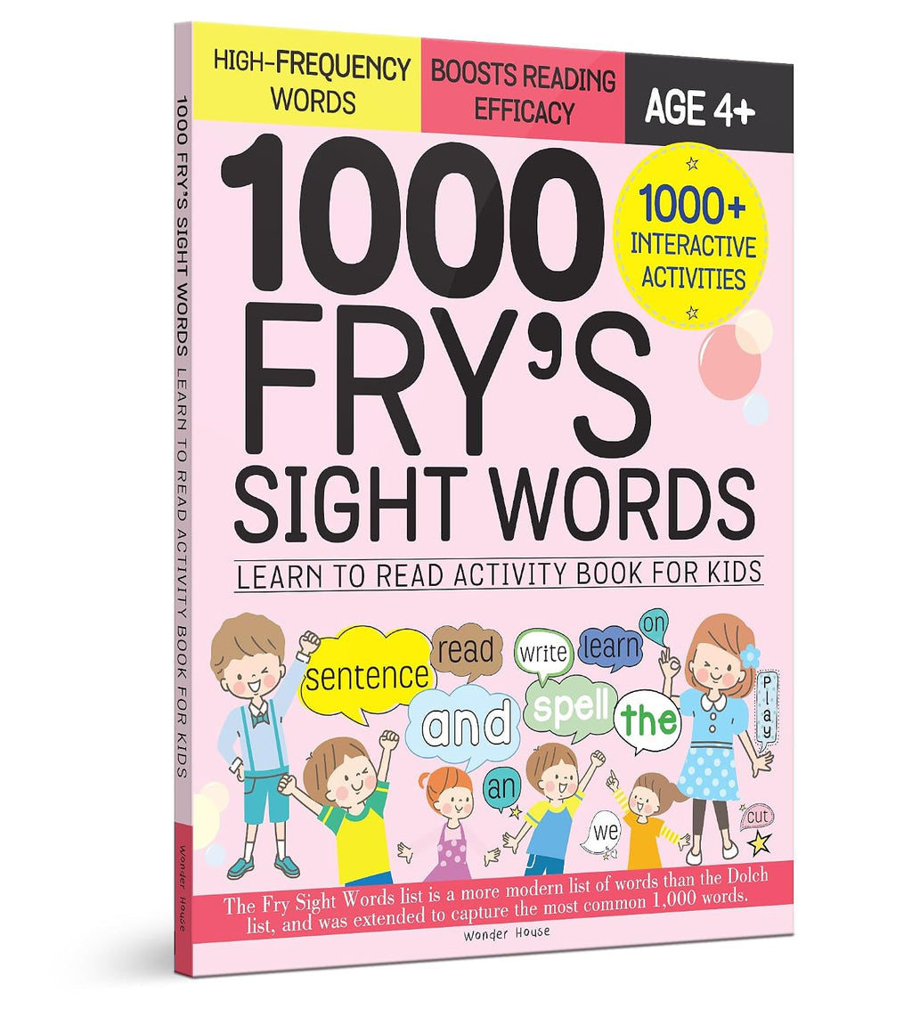 1000 Fry’s Sight Words: Learn to Read Activity Book for Kids | Build Reading Fluency & Confidence | Ages 5–9 | 1000+ High-Frequency Words Practice (Paperback)