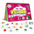 Pick & Stick Velcro Learning Activity Book For Kids | Busy Book Level 2 For 3+ Years Old Toddlers | Montessori DIYs, Skill Builder, Numbers, Alphabets, Animals, 5 Senses, Travel Vehicles, Kids Gifts (Spiral-bound)