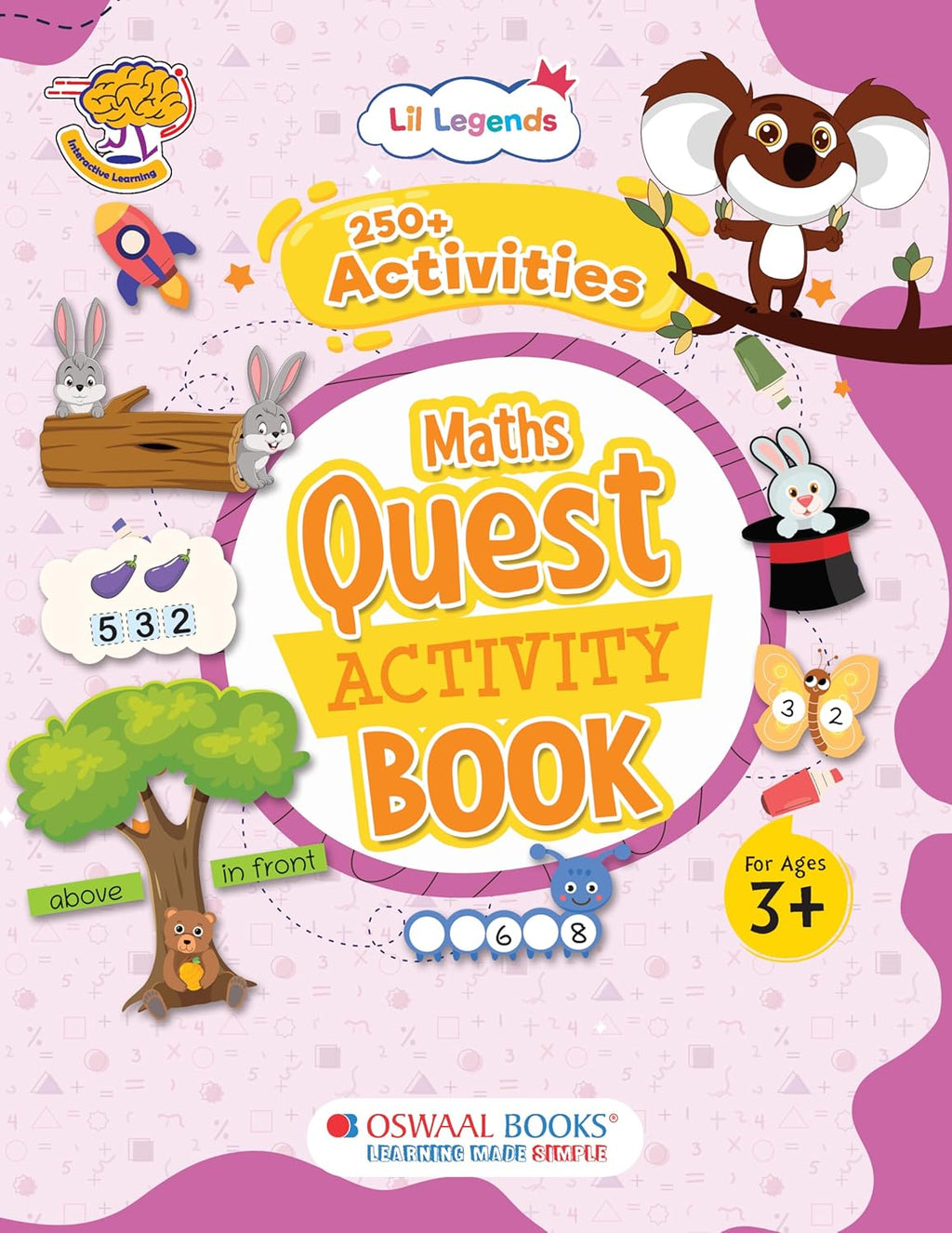 Oswaal Lil Legends 250+ Activities Maths Quest Activity Book for Age 3+ Years | Counting, Number Recognition & Early Maths Skills | Preschool Maths Learning Activities | Workbook For LKG & UKG (Paperback)