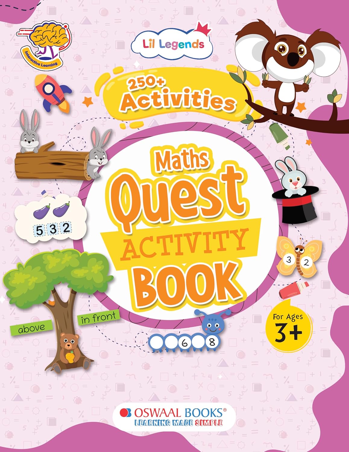 Oswaal Lil Legends 250+ Activities Maths Quest Activity Book for Age 3+ Years | Counting, Number Recognition & Early Maths Skills | Preschool Maths Learning Activities | Workbook For LKG & UKG (Paperback)